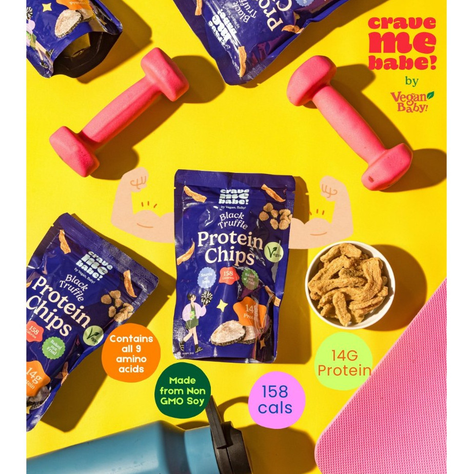 

Protein Chips Black Truffle by Crave Me Babe - 14g High Protein, 158cals, Low Carb Crunchy Snack 30g