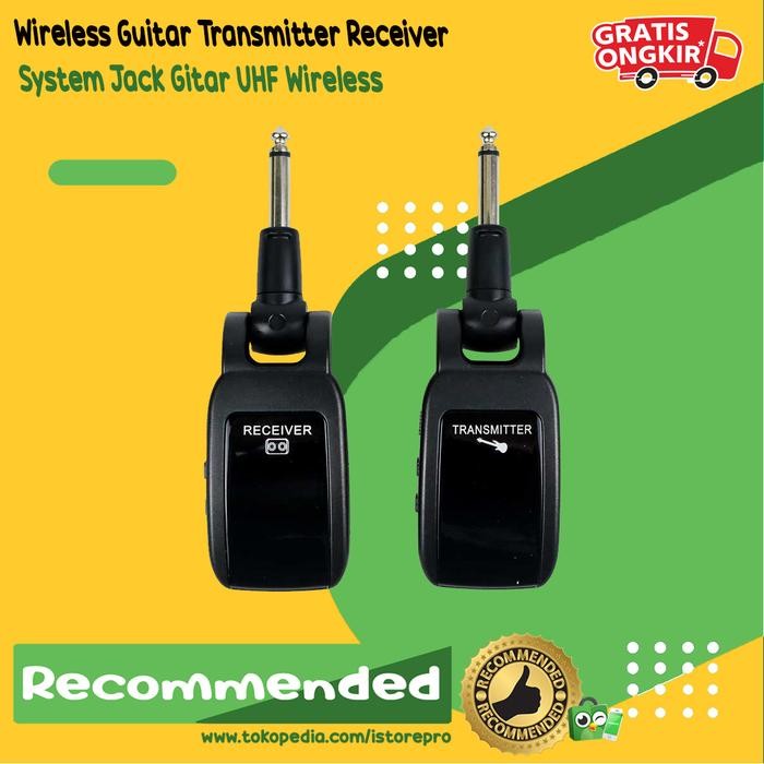 Wireless Guitar Transmitter Receiver System Jack Gitar Uhf Wireless
