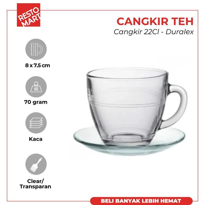 Cangkir Teh 22cl DURALEX Kaca (2063094)