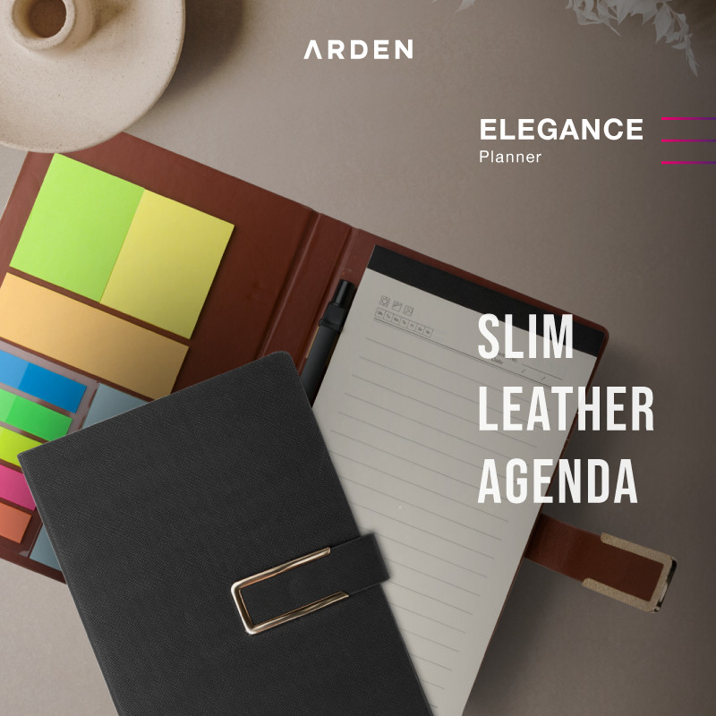 

ARDEN Sticky Notepad Elegance - Buku Planner Jurnal Agenda Kantor Cover Kulit
