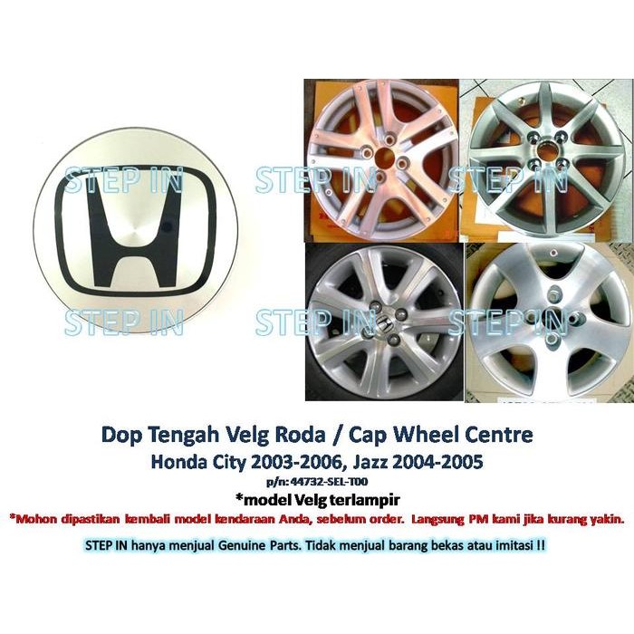DOP Tengah VELG Roda Honda JAZZ 2004-2005 Cap Wheel CITY 2003-2006