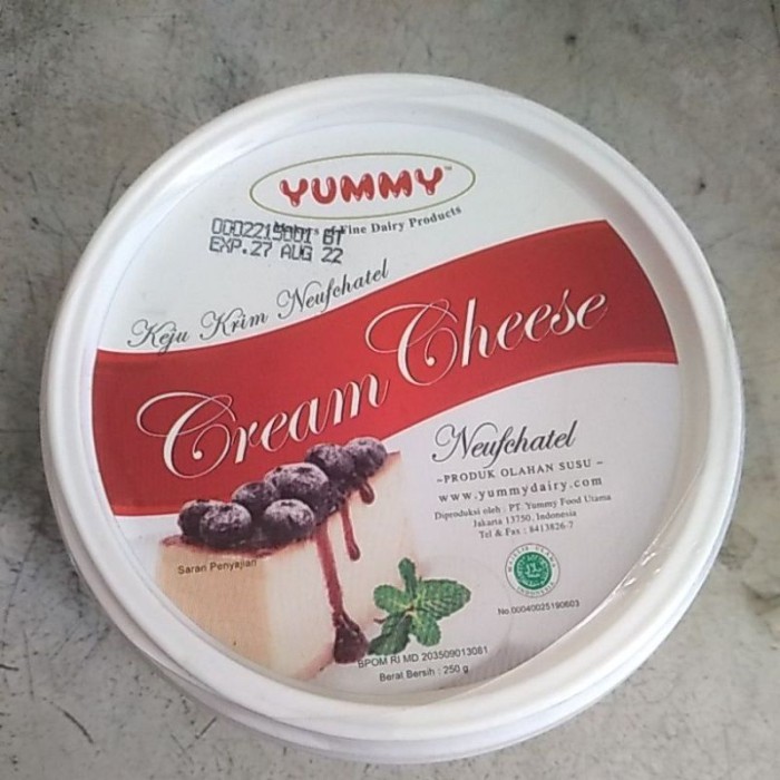 

(Expert) YUMMY CREAM CHEESE NEUFCHATEL 250GR KEMASAN DALAM CUP