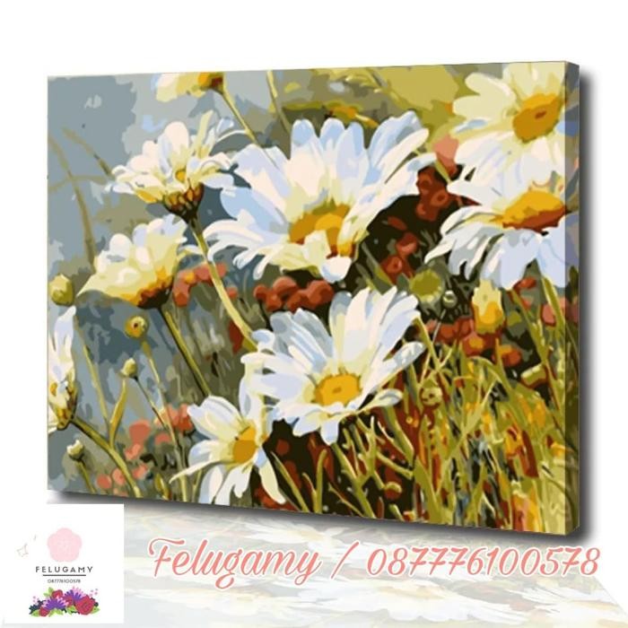 Terlaris Paint by Number Lukisan Bunga Daisy