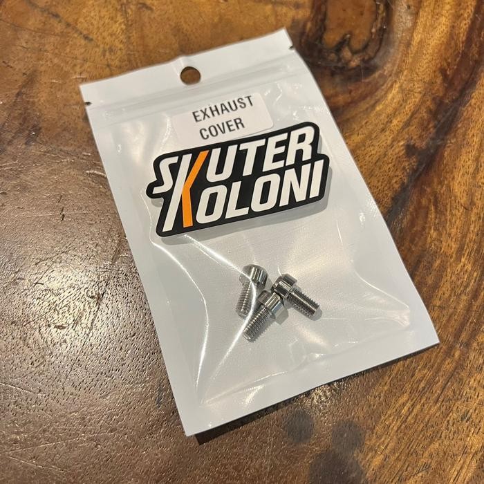 SALE Titanium Bolt Baut Cover Knalpot Vespa Sprint Primavera 3v iget abs