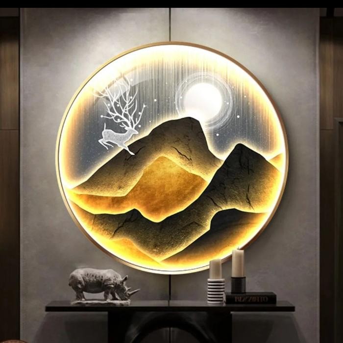 Terlaris FENGSHUI PAINTING LED - MOUNTAIN