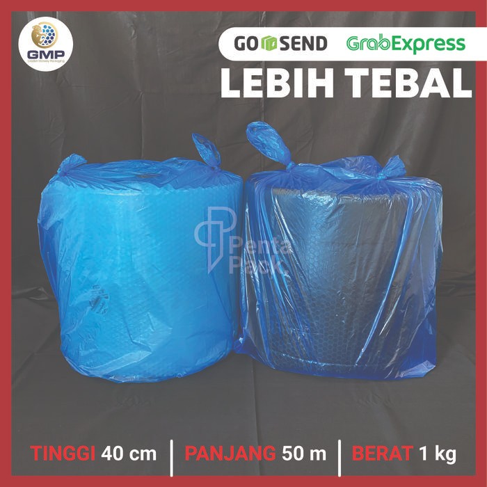 

Happy- [LEBIH TEBAL] Bubble Wrap GMP 40 cm X 50 m (Putih/Hitam)