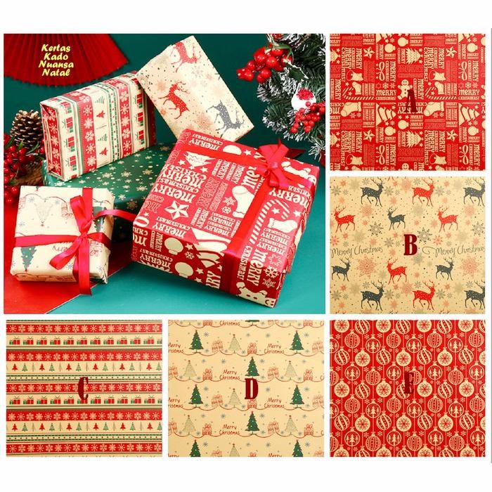 

Pesta- Kertas Kado Nuansa Natal per set