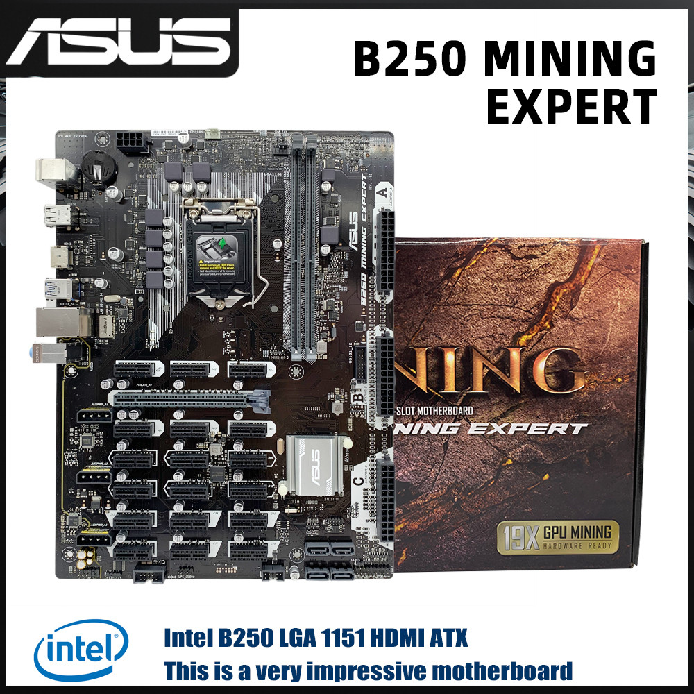Asus B250 Mining Expert Motherboard Lga 1151 Intel B250 Ddr4 32Gb Atx Support 6100 7300 6600 7600