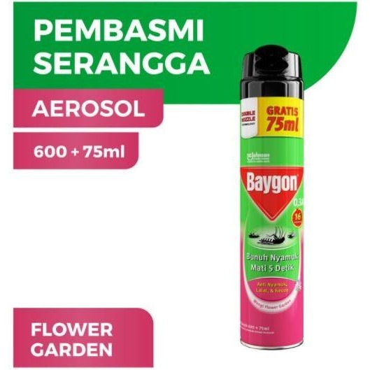 Baygon semprot obat anti lalat, nyamuk dan kecoa 600ml