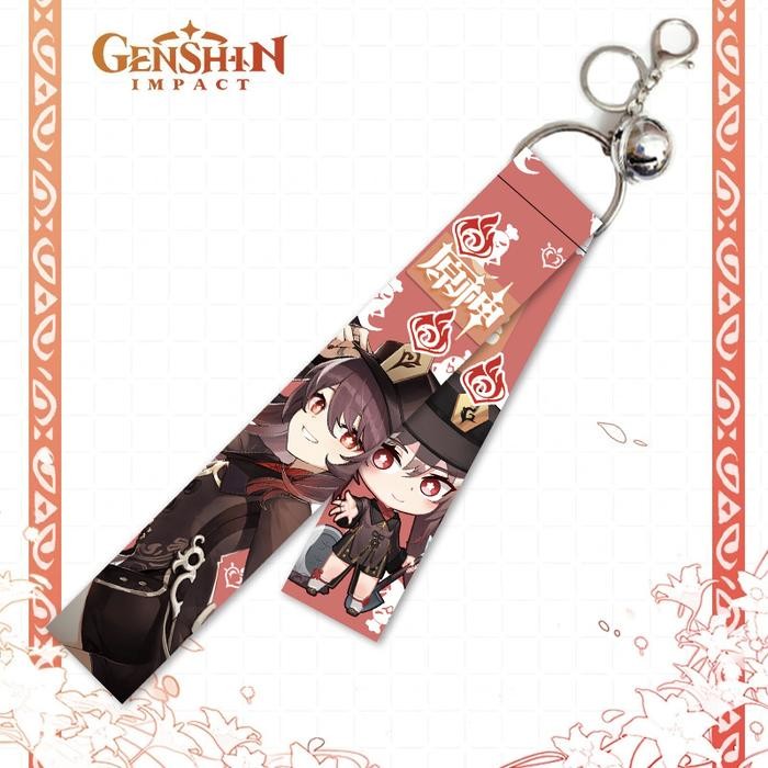 Hapnest- Genshin Keychain Pita Lonceng Yoimiya Hutao Paimon Eula Xiao