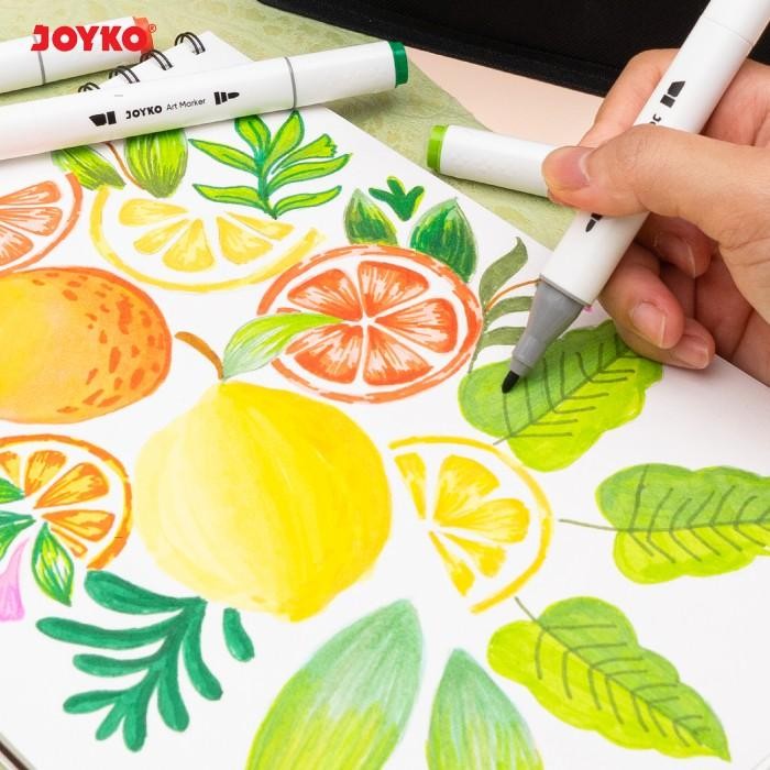 

ART MARKER SPIDOL PENANDA SENI BERWARNA JOYKO ARMK-66-30 ~ 60 COLORS