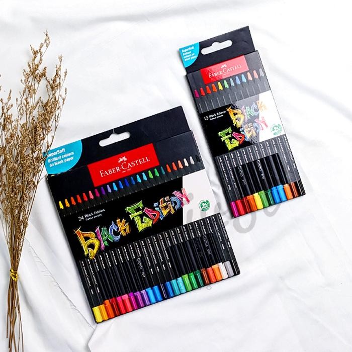 

FABER CASTELL PENSIL WARNA 12 24 WARNA COLOR PENCIL BLACK EDITION