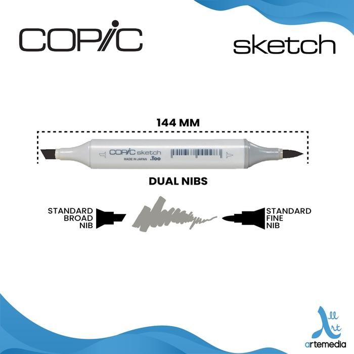 

COPIC SKETCH SET 6 BRUSH PEN COLOR MARKER SPIDOL WARNA