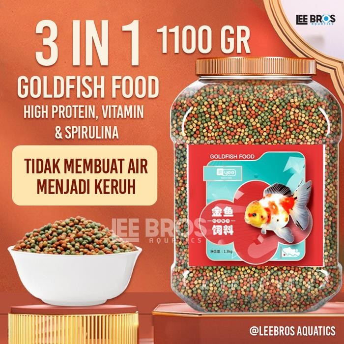 Pakan Ikan Koki Premium / Pelet Ikan Koki 1.5 mm Spirulina + Growth