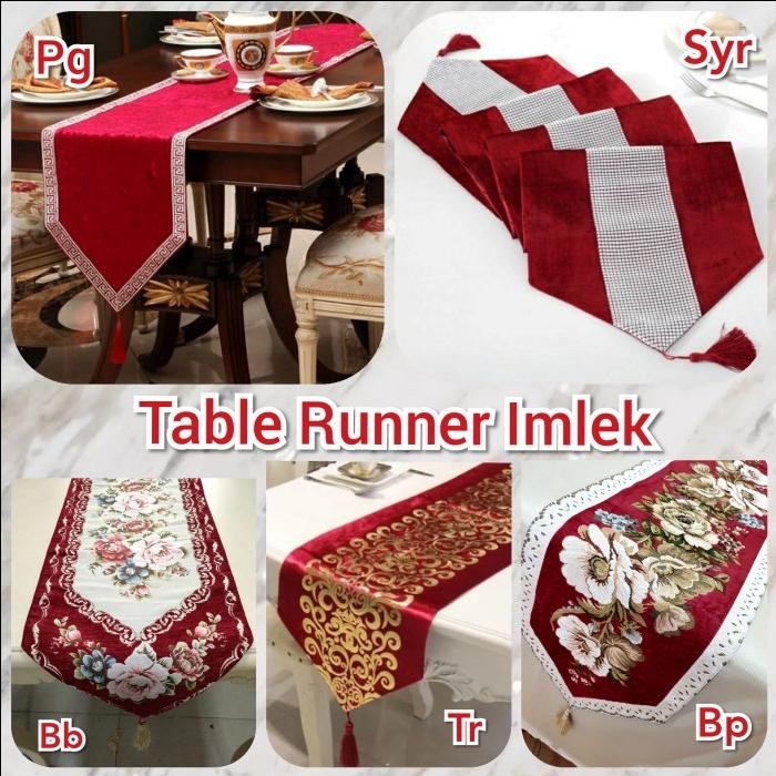 Table Runner Imlek Merah Taplak Meja Merah Imlek