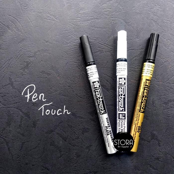 

SAKURA PEN TOUCH PAINT MARKER FINE POINT SET 3 COLOUR METTALIC METALIK