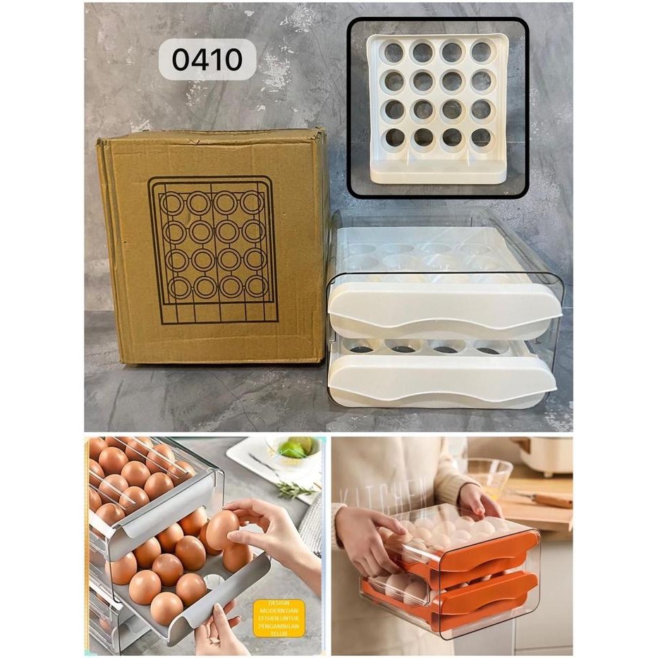 Rak Telur Susun Laci Kotak Tempat Penyimpanan Storage Box Multifungsi