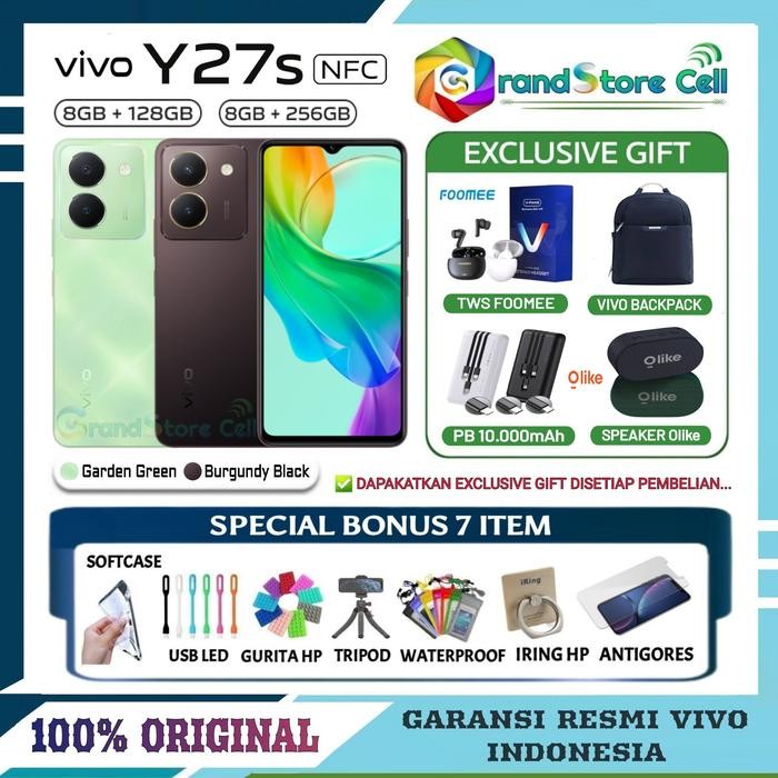 Gadgetra- Vivo Y27S Ram 8/128 Gb Vivo Y27 S Ram 8/256 Gb Garansi Resmi Vivo