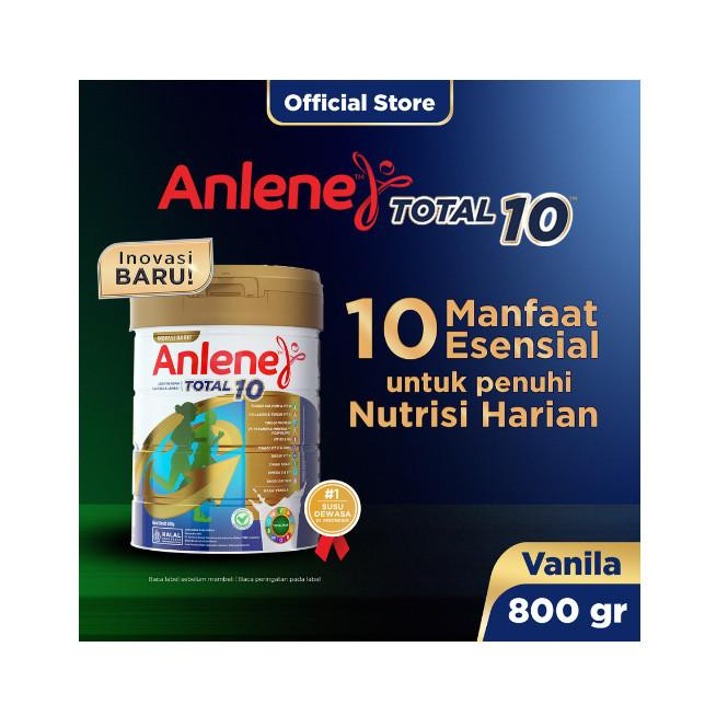 

BARANG TERLARIS Anlene total 10 susu bubuk dewasa rasa vanila 800gr - susu - lansia