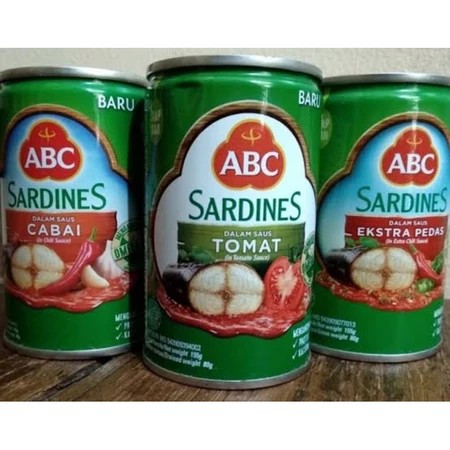 

Abc Sarden Saus Tomat 155 Gr ikan sarden 1PCS