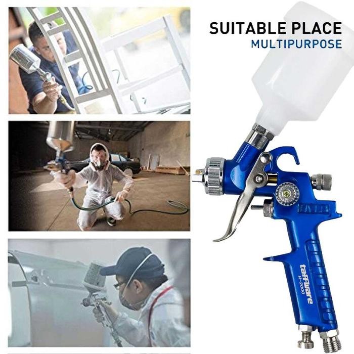 SPRAY GUN SPOIT DICO TAFFWARE SEMPROTAN TABUNG ATAS NOZZLE HVLP AIRBRUSH - H2000A/827P