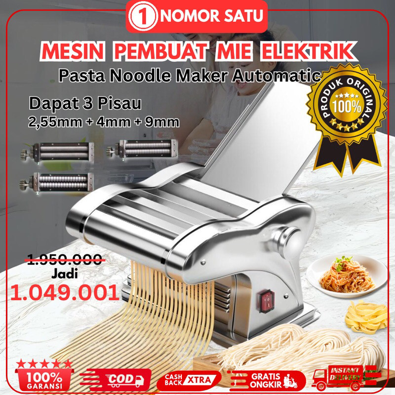Mesin Giling Penggiling Mie Listrik Mesin Pembuat Mie Elektrik Otomatis