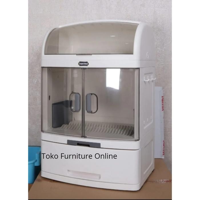 RAK PIRING PLASTIK TERTUTUP MURAH TABITHA MELODY GELAS SENDOK DISHWASH