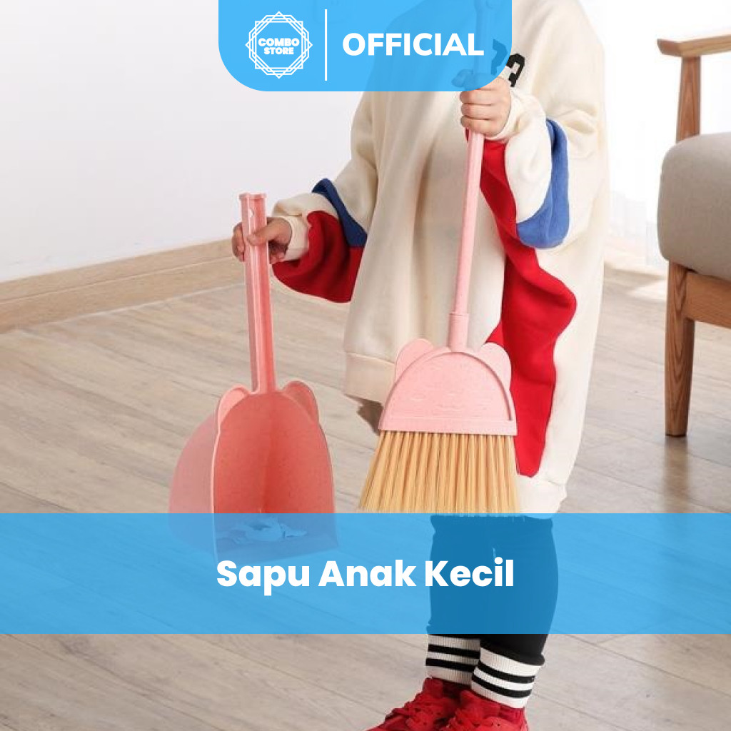 Mainan Sapu Anak Perempuan Pengki Sapu dan Pengki Set Sapu Anak Sapu Kecil dan Pengki Sapu Lantai