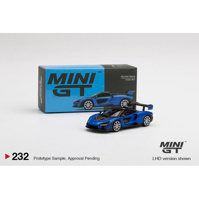 1/64 MGT 232 McLaren Senna Antares Blue MiniGT Mini GT Diecast