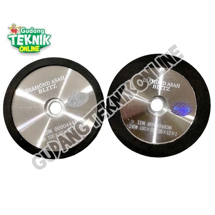 BLITZ 100mm Diamond Wheel Asah 4" Grit 240 Batu Gerinda Asah 4 inch