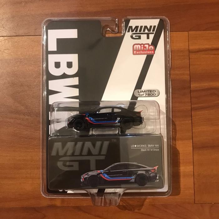 MINI GT minigt 306 LBWK BMW M4 BLACK W/M STRIPE USA BLISTER
