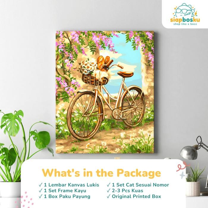 

Paint By Number 40X50 Cm Kanvas Painting With Frame Cat Kuas - Aesthetic Landscape