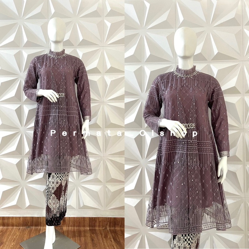 Permata Olshop / Kebaya Tunik Audy / Kebaya Payet / Kebaya Kondangan / Kebaya Wisuda / Kebaya Modern