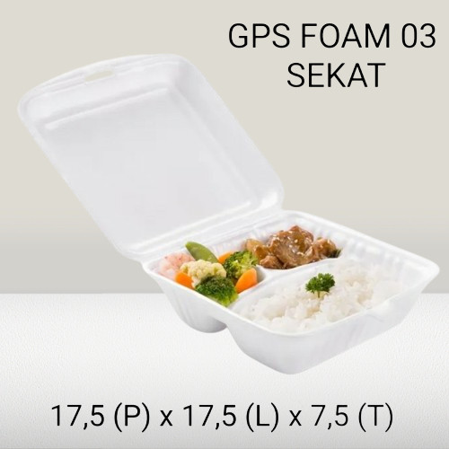 Glamourgemss Isi 100Pcs Sterofoam Sterofom Styrofoam Styrofom Foam Fom Box Kotak Gabus Tempat Nasi