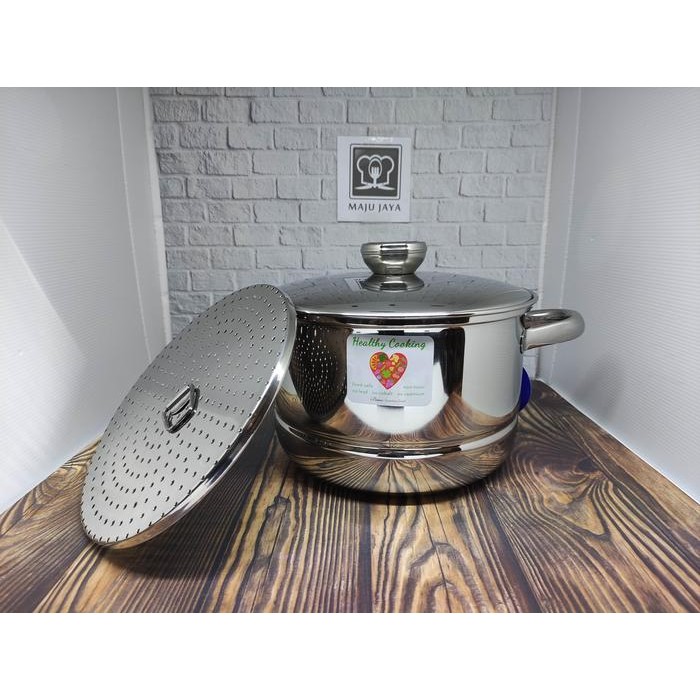 BIMA Panci Kukus Nasi Steamer Dandang Kukusan Stainless Steel 22 Cm