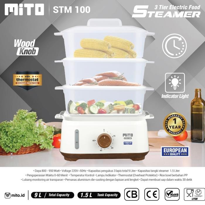 Food Steamer Electric MITO STM 100 / Pengukus Makanan MITO