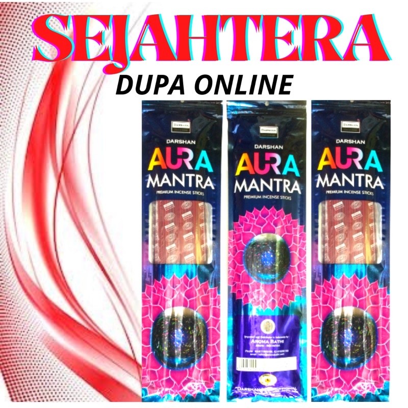 Dupa Hio India Darshan 100btg AURA MANTRA Merah Maron Pouch