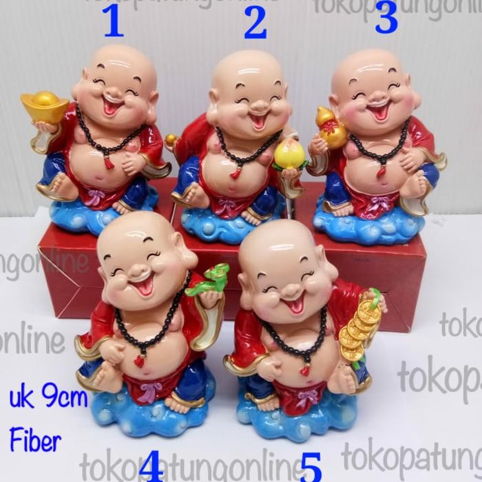 Patung Buddha Maitreya Julaihut Miniatur 9cm
