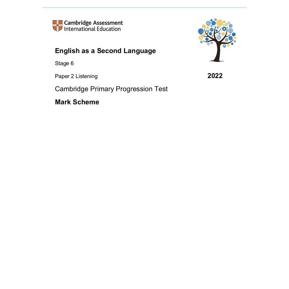 

Progression Test Stage 6 English (Esl) 2022 W/ Keys