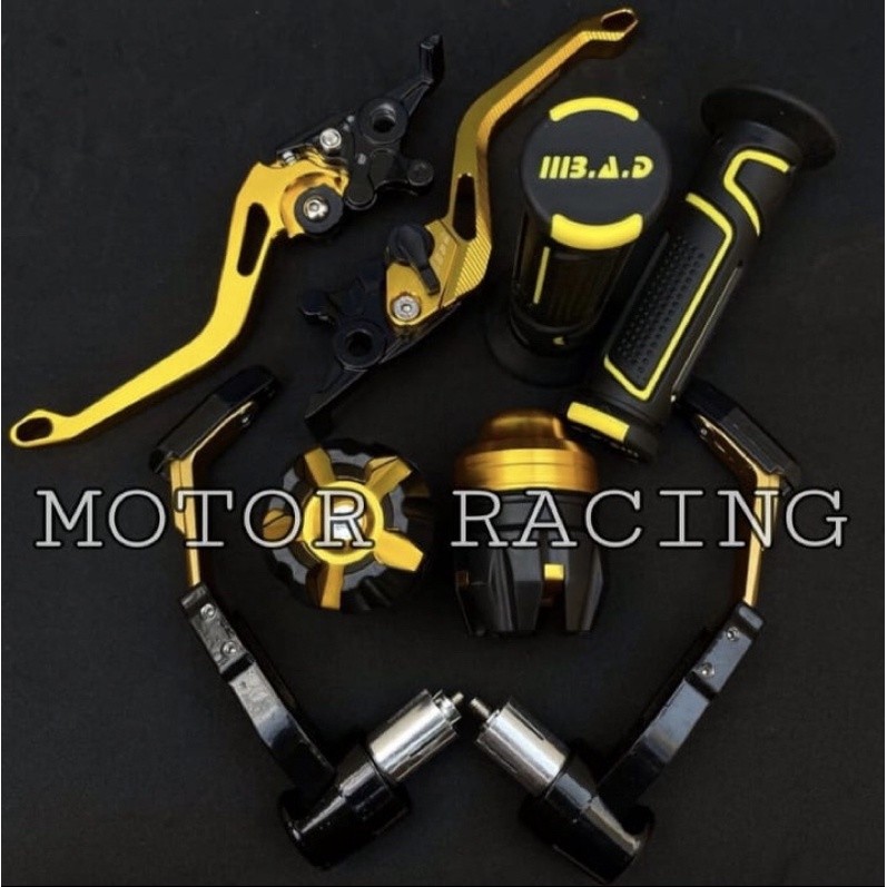Paket Variasi Ter/CBR150R/CB150R/Versa/Mero/Sonic/SatriaFU Handle CNC Setelan Proguard Jalu As