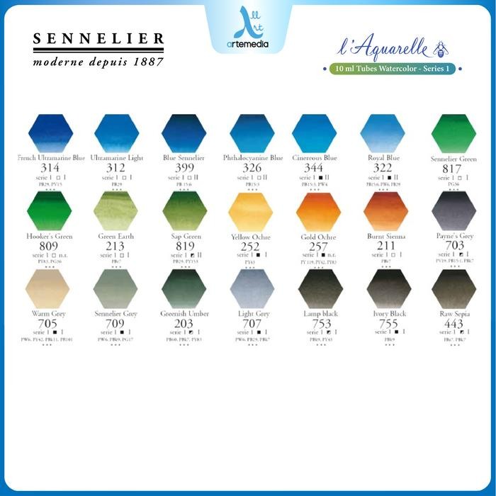 

Sennelier L Aquarelle Watercolor Tube 10Ml Series 1 Cat Air - 01 #Gratisongkir