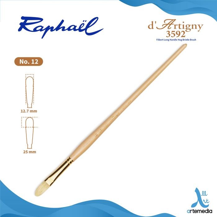 

Kuas Lukis Raphael 3592 Filbert D Artigny Hog Bristle Brush Long Handl #Gratisongkir