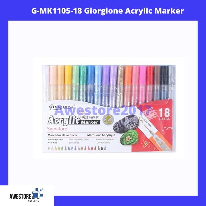 

G-Mk1105 Giorgione Acrylic Marker Pen Set Spidol Akrilik Cat Paint #Gratisongkir