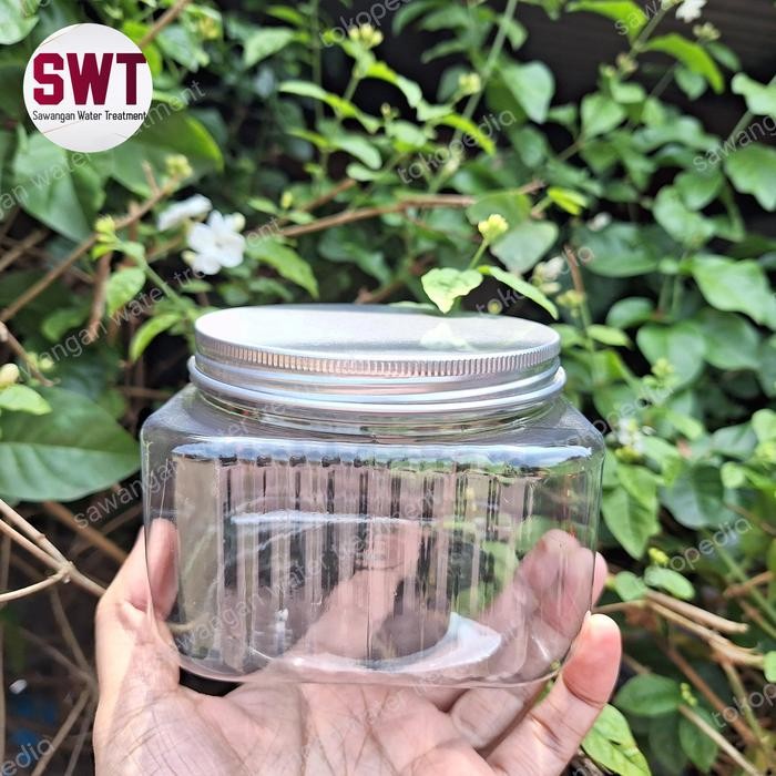 Toples 500 ml kotak / toples poppy 500 ml Tutup Alumunium