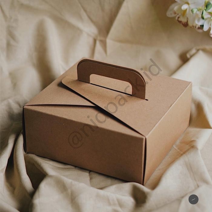 Box Kue Cake Box 20x20cm (KRAFT)