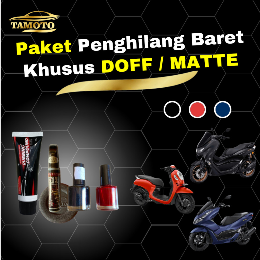 Kompon Spidol Baret Dalam Penghilang baret body motor doff warna merah hitam biru Cat oles untuk