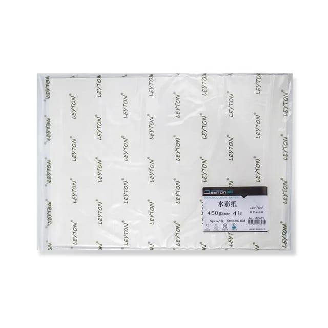 

Leyton Watercolor Paper 450Gsm 100% Cotton 54X38Cm 5 Sheets