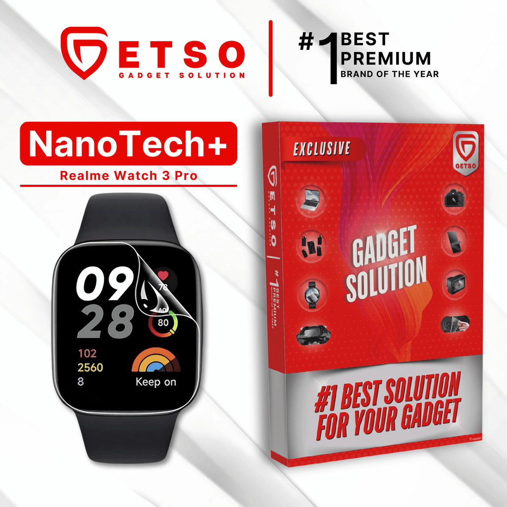 GETSO EPU BIO GENESIS Hydrogel for Realme Watch 3 Pro / Screen Guard (Nanotech+ 100% Recycle) Premiu