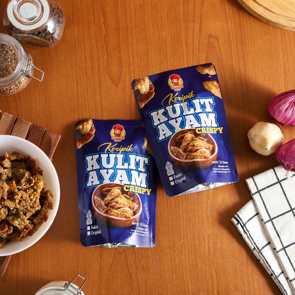 

Parayu Food - Keripik Kulit Ayam Crispy Pedes Renyah Gurih 50 Gram