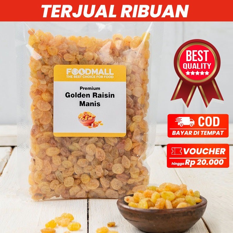 

Golden Raisin Simin Manis Organik / Kismis Emas 250 Gram